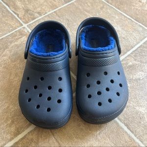 Kids fur lined CROCS